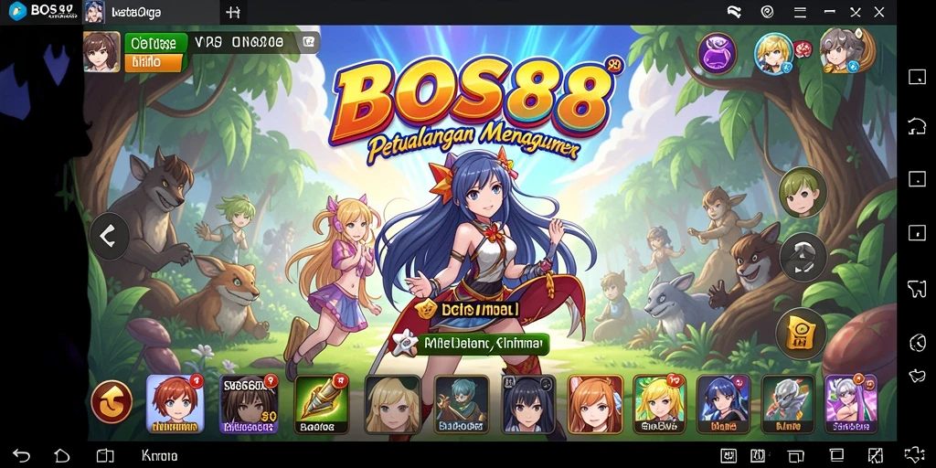 Screenshot menunjukkan aksi seru dalam petualangan Anime di BOS88.
