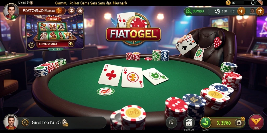 Tampilan gameplay seru dalam aplikasi FIATOGEL poker.
