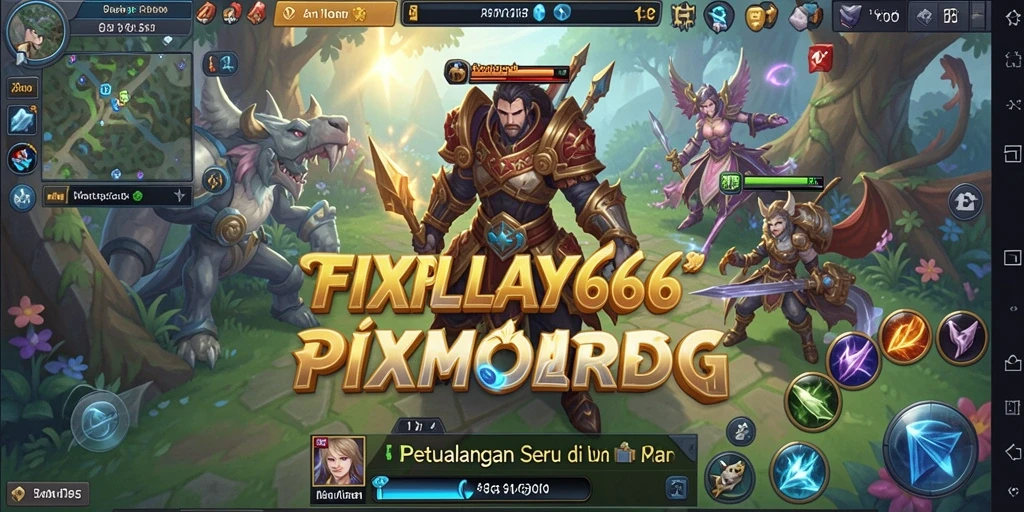 Tampilan gameplay FIXPLAY666 dengan dunia fantasi yang menarik.