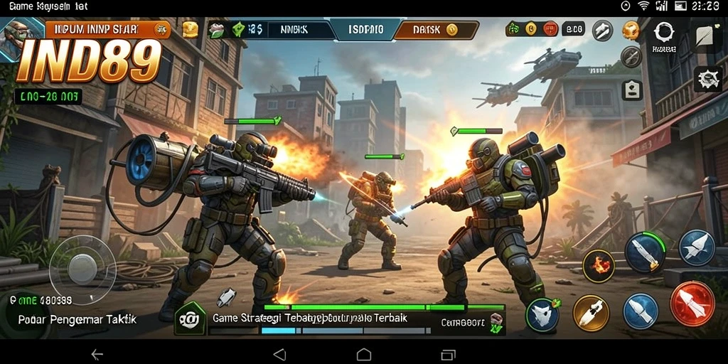 Screenshot gameplay <strong>IND89</strong> yang menggambarkan strategi cerdas dalam pertempuran.