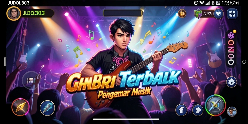 Tampilan gameplay <strong>JUDOL303</strong> dengan irama musik yang menarik