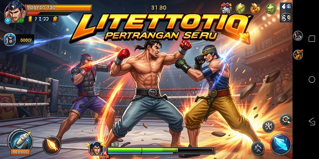 Tampilan gameplay LITETOTO menunjukkan aksi pertarungan yang mendebarkan.