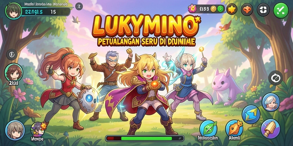 Tampilan gameplay LUKYMINO yang spektakuler dan penuh aksi.