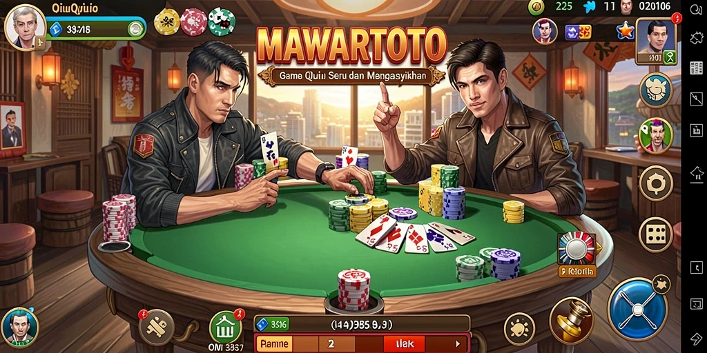Screenshot gameplay MAWARTOTO dengan suasana QiuQiu yang seru.