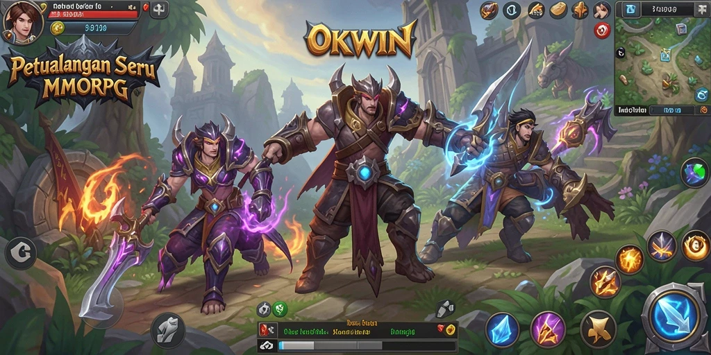 Gameplay menarik di dunia fantasi OKWIN.
