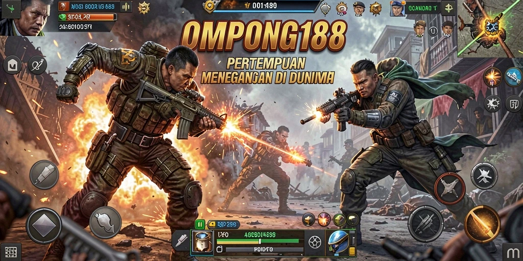 Tampilan gameplay OMPONG188 yang intens dan penuh aksi.