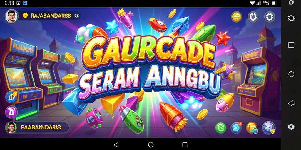 Tampilan gameplay seru dari RAJABANDAR88 dengan desain warna-warni dan menantang.