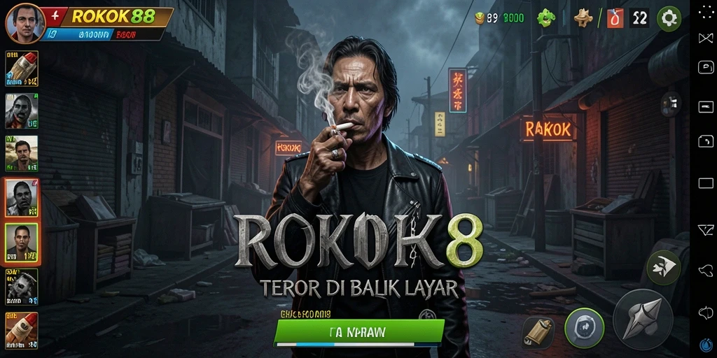 Screenshot gameplay ROKOK88 yang menampilkan suasana mencekam dan penuh ketegangan.