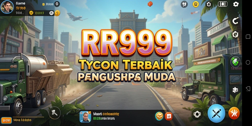 Screenshot gameplay RR999 yang menunjukkan aksi manajemen bisnis Tycoon.