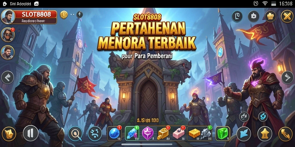 Tampilan gameplay menegangkan dari SLOT8808 di medan perang.