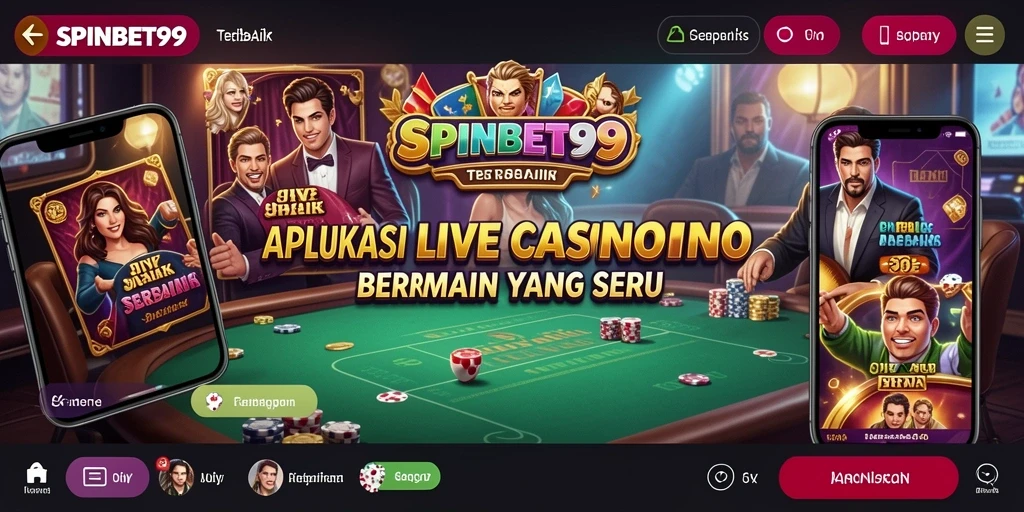 Screenshot gameplay SPINBET99 menampilkan dealer langsung dan permainan yang mendebarkan.
