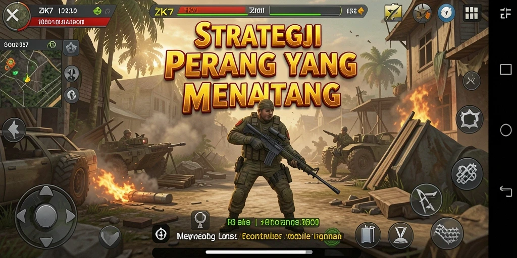 Tangkapan layar gameplay ZK7 menampilkan pertarungan strategis yang mendebarkan.